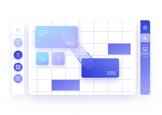 Constructeur de site web sans code par glisser-déposer